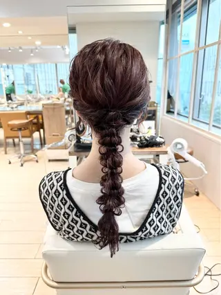 ヘアアレンジ yuki/表参道 ／オリーブカラー🍈のヘアスタイル