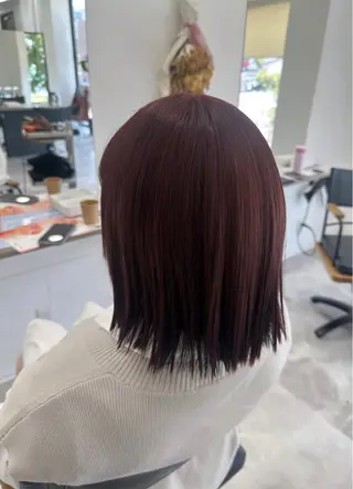 ミディアム カラー 𝑴𝒐𝒓𝒊 /髪質改善/艶髪🖤のヘアスタイル
