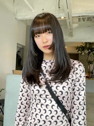 ロング 中村 玲音のヘアスタイル