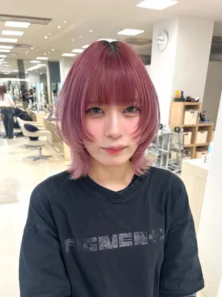 ミディアム カラー 暖色/ブリーチカラー 🎀 M i k uのヘアスタイル