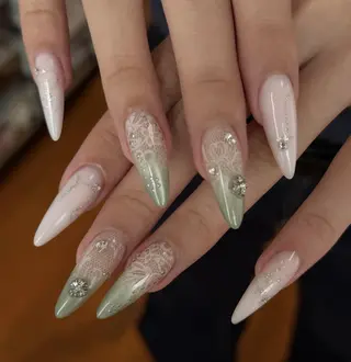 ネイル By moonネイル 🌷ワンホン/韓国風のネイルデザイン