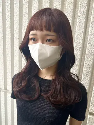 ロング カラー レイヤーカット☆顔ま わりカット*田村りおのヘアスタイル