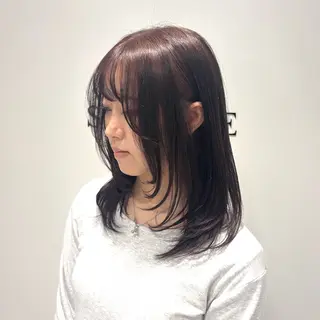 セミロング 艶カラー/アレンジ 💟すなおのヘアスタイル