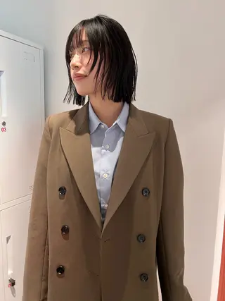 ミディアム 富田 紗世のヘアスタイル