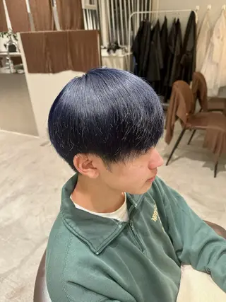 ショート カラー メンズ 髪質改善ストレート 中林優太のヘアスタイル