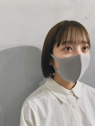 ショート カラー ヘアアレンジ ボブパーマコテ巻き風 パーマNo1深江秀平のヘアスタイル