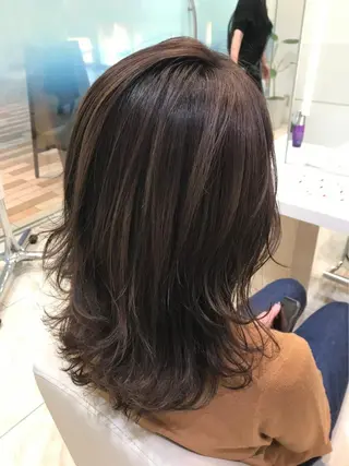 セミロング カラー 縮毛矯正/ショート 長岡/姉崎宏実🌿のヘアスタイル