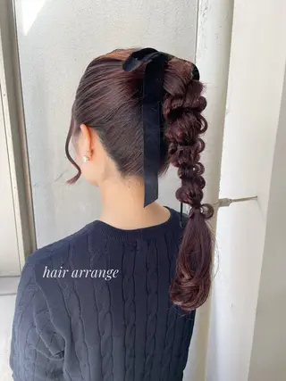 ロング ヘアアレンジ ✨透明感ケアカラー✨ 長野ゆきなのヘアスタイル