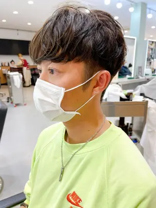 ショート パーマ メンズ メンズパーマ タカキリョウのヘアスタイル