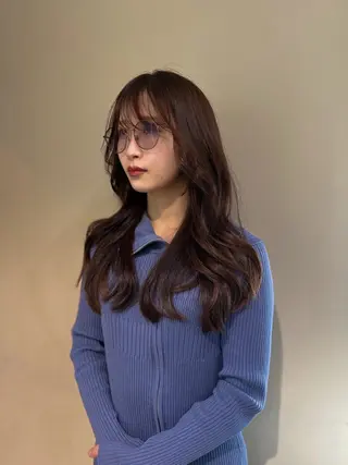 ロング カラー レイヤーカット 赤み消し　店長/大和のヘアスタイル