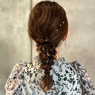 ミディアム ヘアセット/透明感 カラー/MIHO♡のヘアスタイル