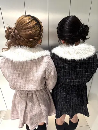 ヘアアレンジ ヘアセット🎀耳つぼ 👂💎MONAMIのヘアスタイル