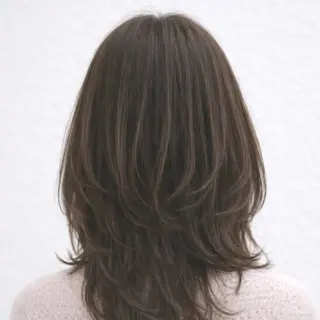 ミディアム カラー 髪質改善/レイヤー/ 佐藤　舞のヘアスタイル