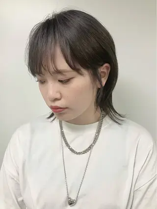 ミディアム fumika推しカラ ー/デザインカラーのヘアスタイル