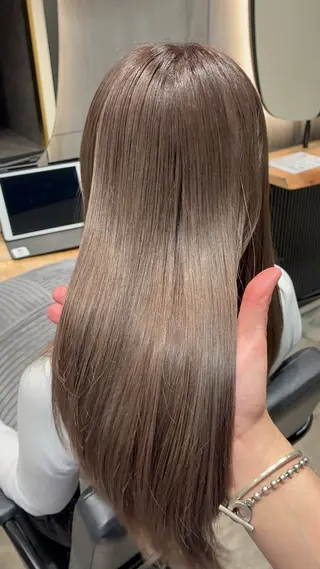 ロング カラー 銀座/柔らかベージュ 似合せカット/ハルトのヘアスタイル