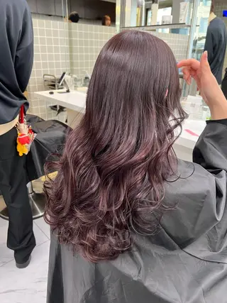 ロング カラー パーマ ヘアアレンジ メンズ 上品＆韓国風 🥀海心🥀のヘアスタイル