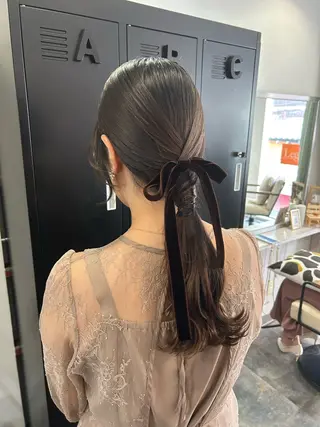 セミロング ヘアアレンジ 吉村 夏椰のヘアスタイル