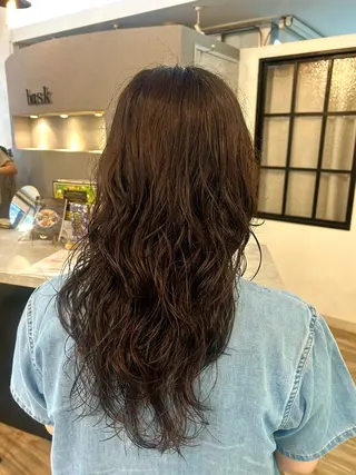セミロング パーマ ブリーチ/ヘアセット 🪞🌙minamiのヘアスタイル