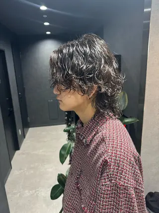 ショート カラー パーマ ヘアアレンジ メンズ スパイキー/フェザー /波巻き/かいとのヘアスタイル