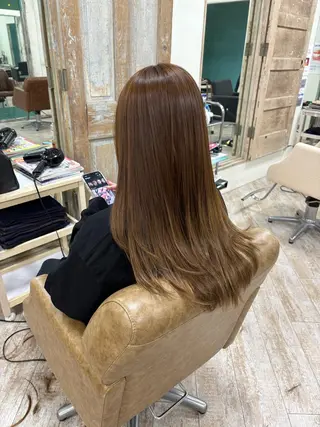 ロング カラー 菊地 映香のヘアスタイル