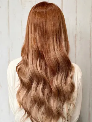 ロング カラー パーマ ヘアアレンジ 大阪レミーエクステ チビ編み込みのヘアスタイル