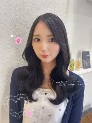 ロング カラー 韓国ヘア🤍ワンホン 🤍あやかのヘアスタイル