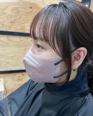 ミディアム カラー パーマ ヘアアレンジ メンズ キッズ ネイル マツエク・マツパ アイブロウ 久木原 ゆりのヘアスタイル