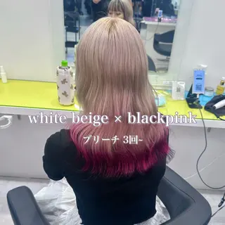 セミロング カラー ♡ダブルカラー特化♡ miyuのヘアスタイル