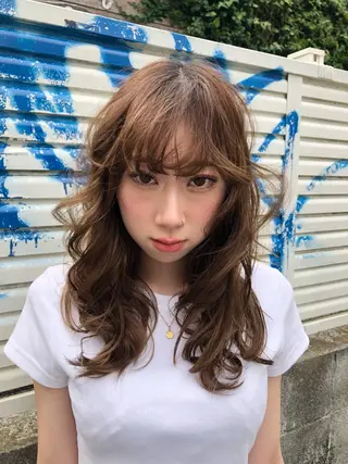 セミロング カラー パーマ/ カラー/Yukaのヘアスタイル