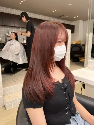 ロング カラー パーマ ヘアアレンジ メンズ キッズ 上品＆韓国風 🥀海心🥀のヘアスタイル