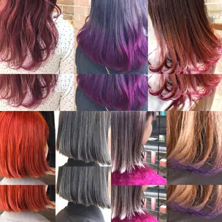 ミディアム カラー サロンドミルク 原宿のヘアスタイル