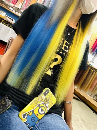 ロング シール／編込エクステ ヘアーエクステ専門店のヘアスタイル