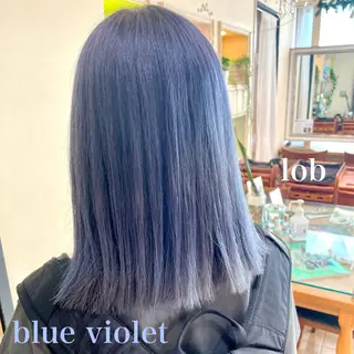 セミロング カラー 切りっぱなしボブ ソノキユウカのヘアスタイル
