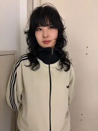 セミロング パーマ 千葉パーマ/レイヤー kusa‪🌱‬のヘアスタイル