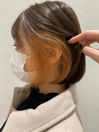 ショート カラー hubhair レイヤー/透明感のヘアスタイル