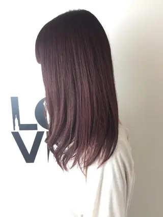 ミディアム カラー ✂️小顔カット✂️ 山本有紀のヘアスタイル