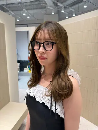 セミロング カラー たるみことり🌼新宿 レイヤー･パーマのヘアスタイル