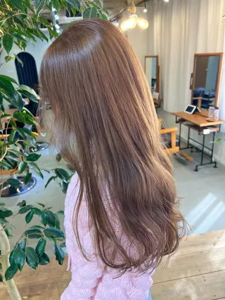 セミロング カラー ブリーチなしカラー 🌿脇黒丸 彩のヘアスタイル