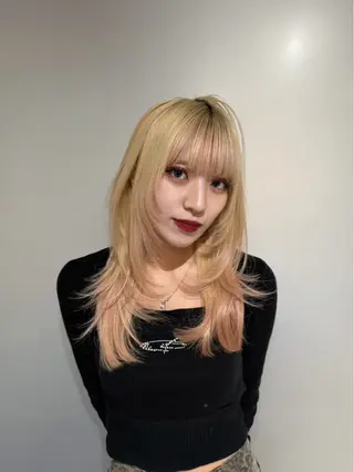 ロング 透明感×エクステ× 前髪,顔周り そうまのヘアスタイル