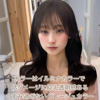 セミロング カラー 顔周り特化/韓国ヘア /レイヤー/吉野幸大のヘアスタイル