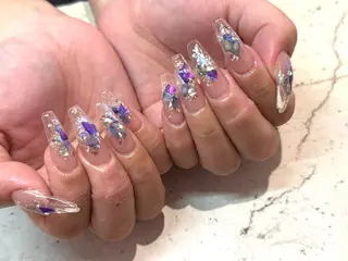 ネイル 韓国/ワンホン/長さ 出しつけ放題🎀のネイルデザイン