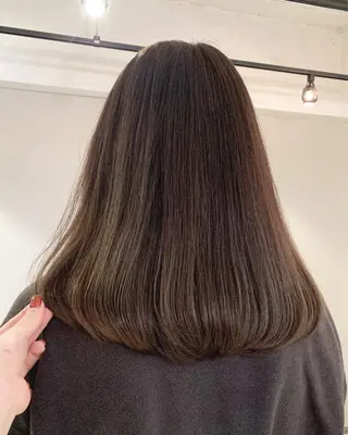 ミディアム カラー 透明感カラー✂︎ /縮毛矯正/YUKAのヘアスタイル