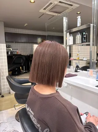 ロング カラー ダブルカラー/縮毛/ ピンク/ベージュのヘアスタイル