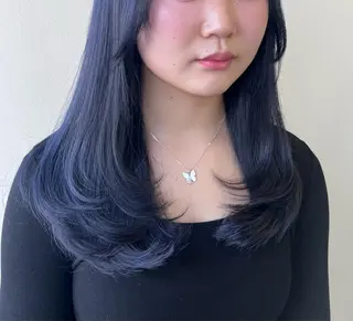 ロング レイヤーカット 🇰🇷SAYAのヘアスタイル