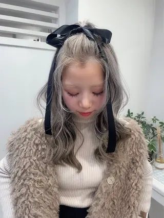 セミロング カラー ヘアアレンジ ダブルカラーVia/ airi♡のヘアスタイル
