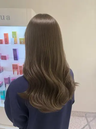 ロング カラー パーマ ヘアアレンジ 透明感カラー/ 新潟万代/池野里衣のヘアスタイル