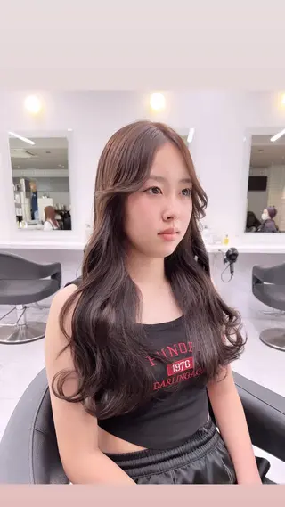 ロング カラー パーマ ヘアアレンジ メンズ 上品＆韓国風 🥀海心🥀のヘアスタイル