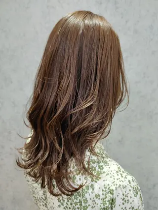 パーマ セミロング 銀座🍓個室🍓犬飼 英介😁のヘアスタイル