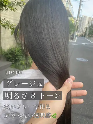 セミロング カラー 顔周りカット 【オノザワリョウ】のヘアスタイル