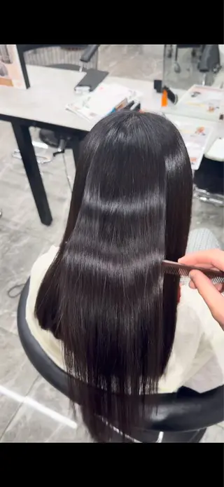 ロング りきと🦋河原町 縮毛矯正/艶カラーのヘアスタイル